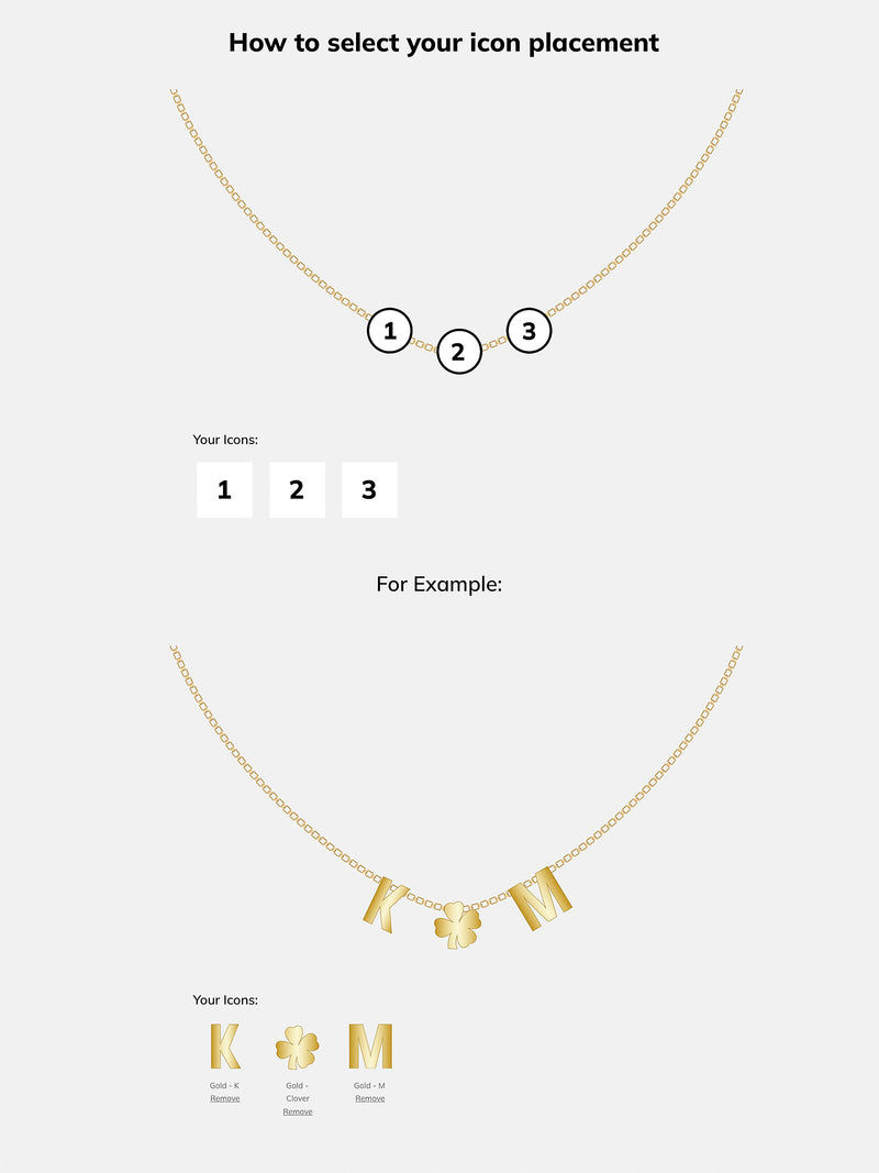 BaubleBar 18K Gold Custom Icon Necklace - Gold - 
    18K Gold Plated Sterling Silver, Cubic Zirconia
  
