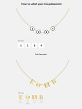 BaubleBar 18K Gold Custom Icon Necklace - Gold - 
    18K Gold Plated Sterling Silver, Cubic Zirconia
  
