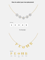 BaubleBar 18K Gold Custom Icon Necklace - Gold - 
    18K Gold Plated Sterling Silver, Cubic Zirconia
  
