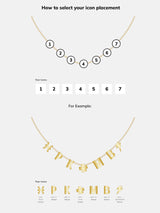 BaubleBar 18K Gold Custom Icon Necklace - Gold - 
    18K Gold Plated Sterling Silver, Cubic Zirconia
  
