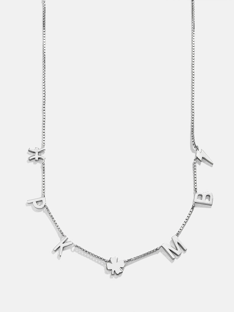 Sterling Silver Custom Icon Necklace - Silver