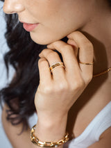 BaubleBar 18K Gold Custom Barrel Name Cutout Ring - Gold/Pavé - 
    Ends Tonight: Enjoy 20% Off
  
