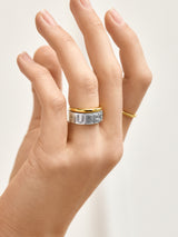 BaubleBar Sterling Silver Custom Etched Block Ring - Silver - 
    Ends Tonight: Enjoy 15% Off thru 1/21
  
