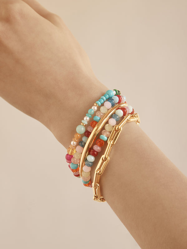 Marlowe Semi-Precious Bracelet - Gold/Multi