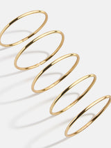 BaubleBar Alexia Bangle Bracelet Set - Gold - 
    Set of 5 hinge bangle bracelets
  
