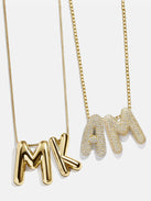 Double Bubble Initial Necklace