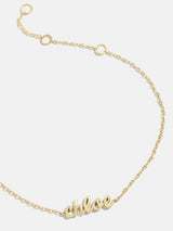 BaubleBar 18K Gold Custom Nameplate Bracelet - Gold - 
    18K Gold Plated Sterling Silver, Cubic Zirconia
  
