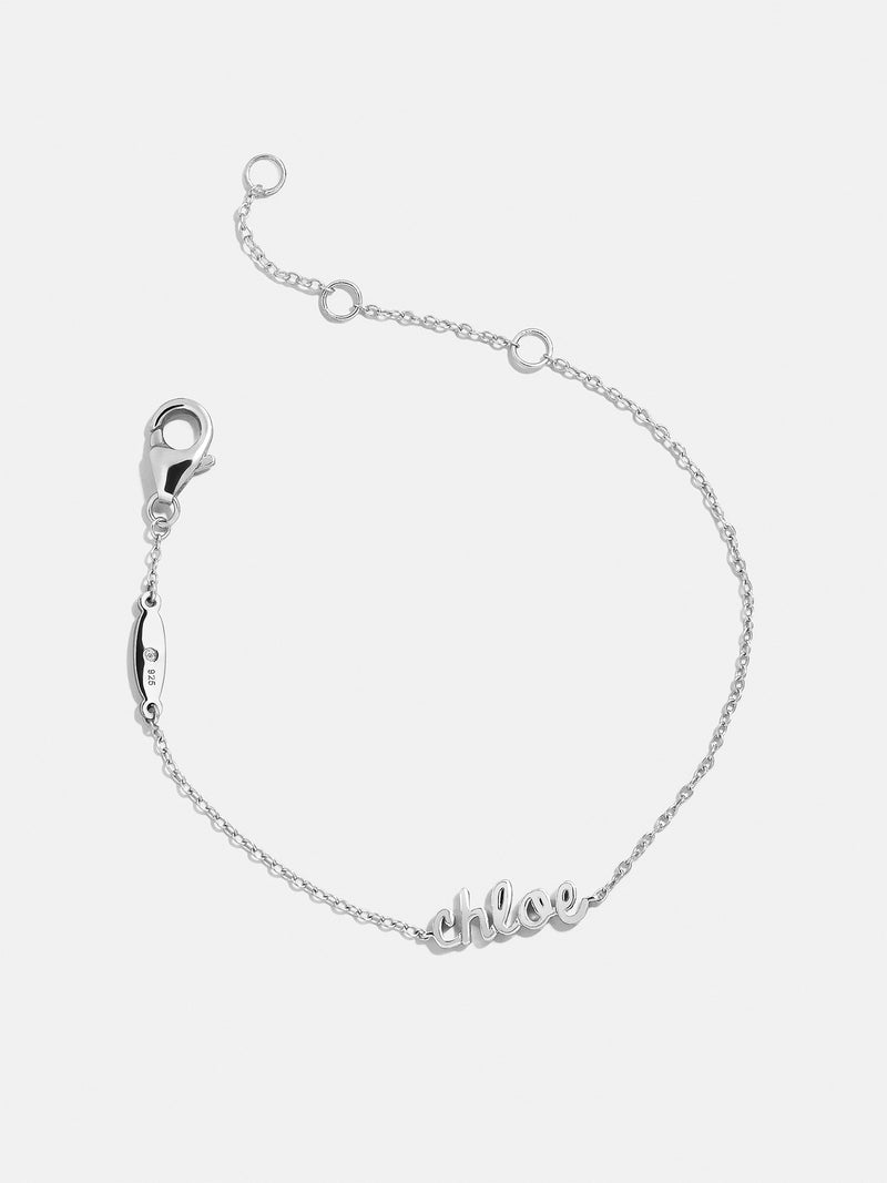 BaubleBar Sterling Silver Custom Nameplate Bracelet - Silver - 
    Limited Time: Enjoy 15% Off thru 1/21
  
