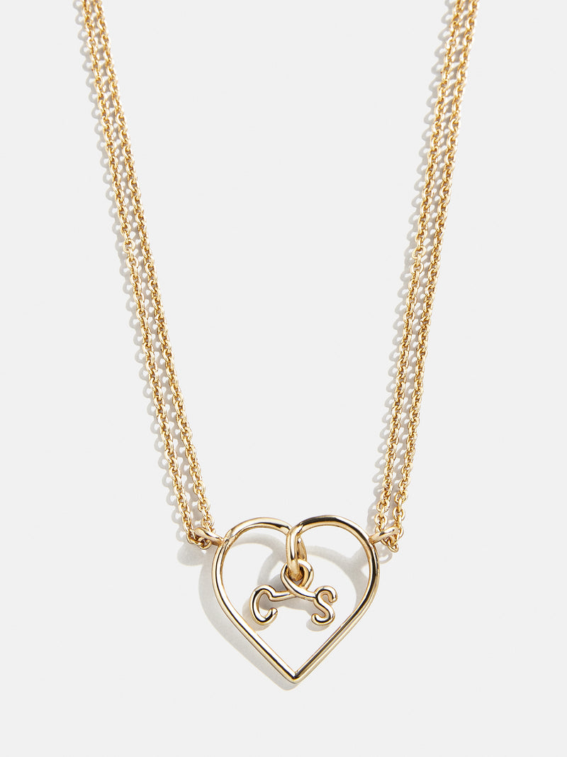 BaubleBar Custom Initial Wired Heart Necklace - Gold - 
    Ends Tonight: Enjoy 20% Off
  
