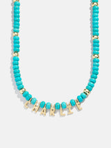 BaubleBar Custom Semi-Precious Nameplate Necklace - Turquoise - 
    Customizable semi-precious necklace 
  
