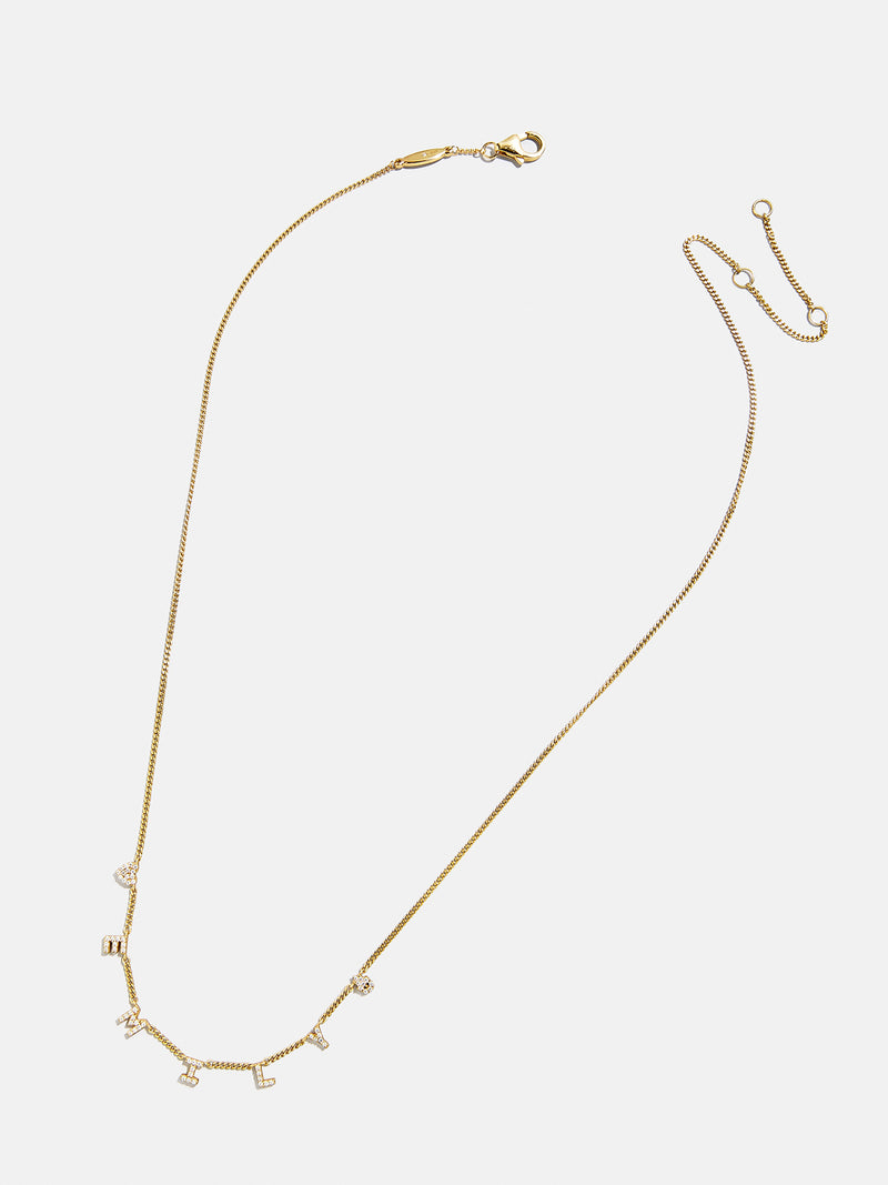 BaubleBar 18K Gold Custom Mini Icon Necklace - 18K Gold Plated Sterling Silver. Pavé Cubic Zirconia Stones - 
    18K Gold Plated Sterling Silver, Cubic Zirconia
  
