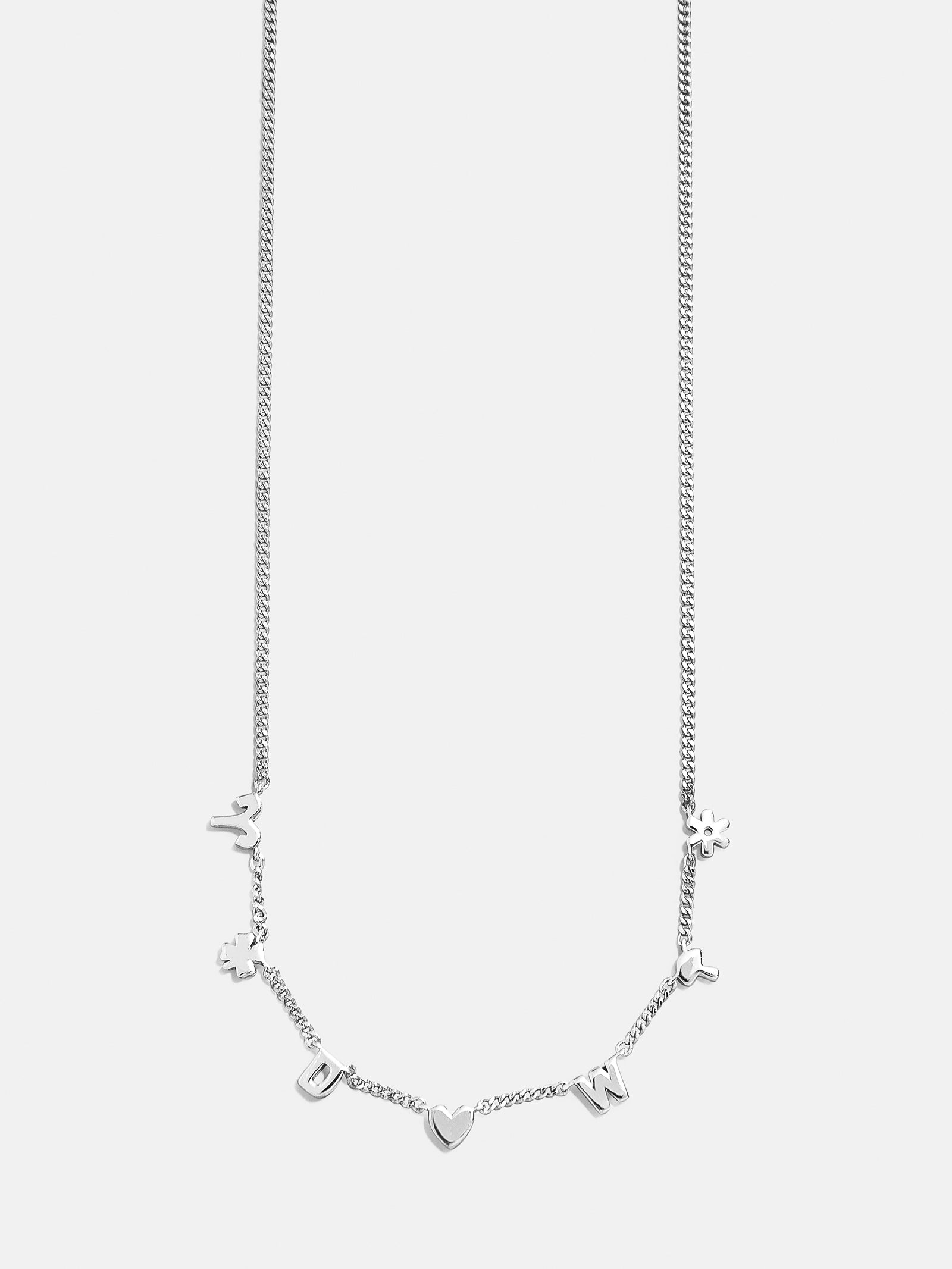 Sterling Silver Custom Mini Icon Necklace - Sterling Silver