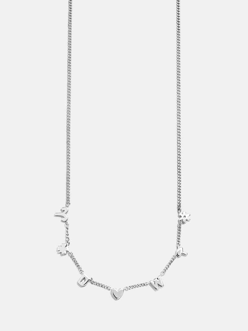 Sterling Silver Custom Mini Icon Necklace - Sterling Silver