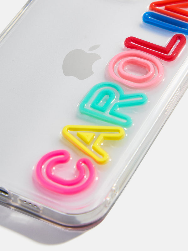 Fine Line Custom iPhone Case - Clear/Multi