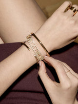 BaubleBar Custom Pave Icon Cuff Bracelet - Gold/Pavé - 
    Customizable pavé cuff bracelet
  
