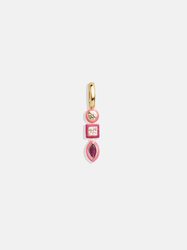 Jeweled Cluster Charm - Pink