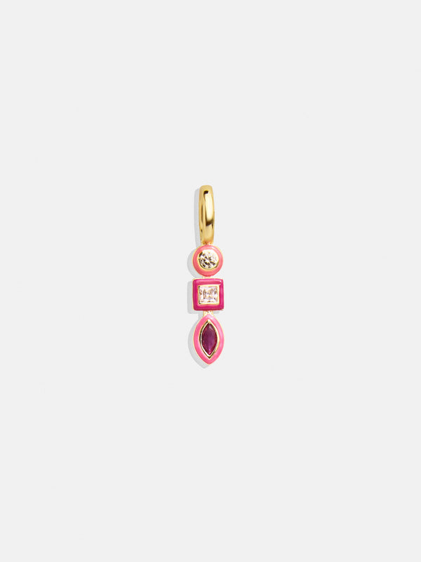 Jeweled Cluster Charm - Pink