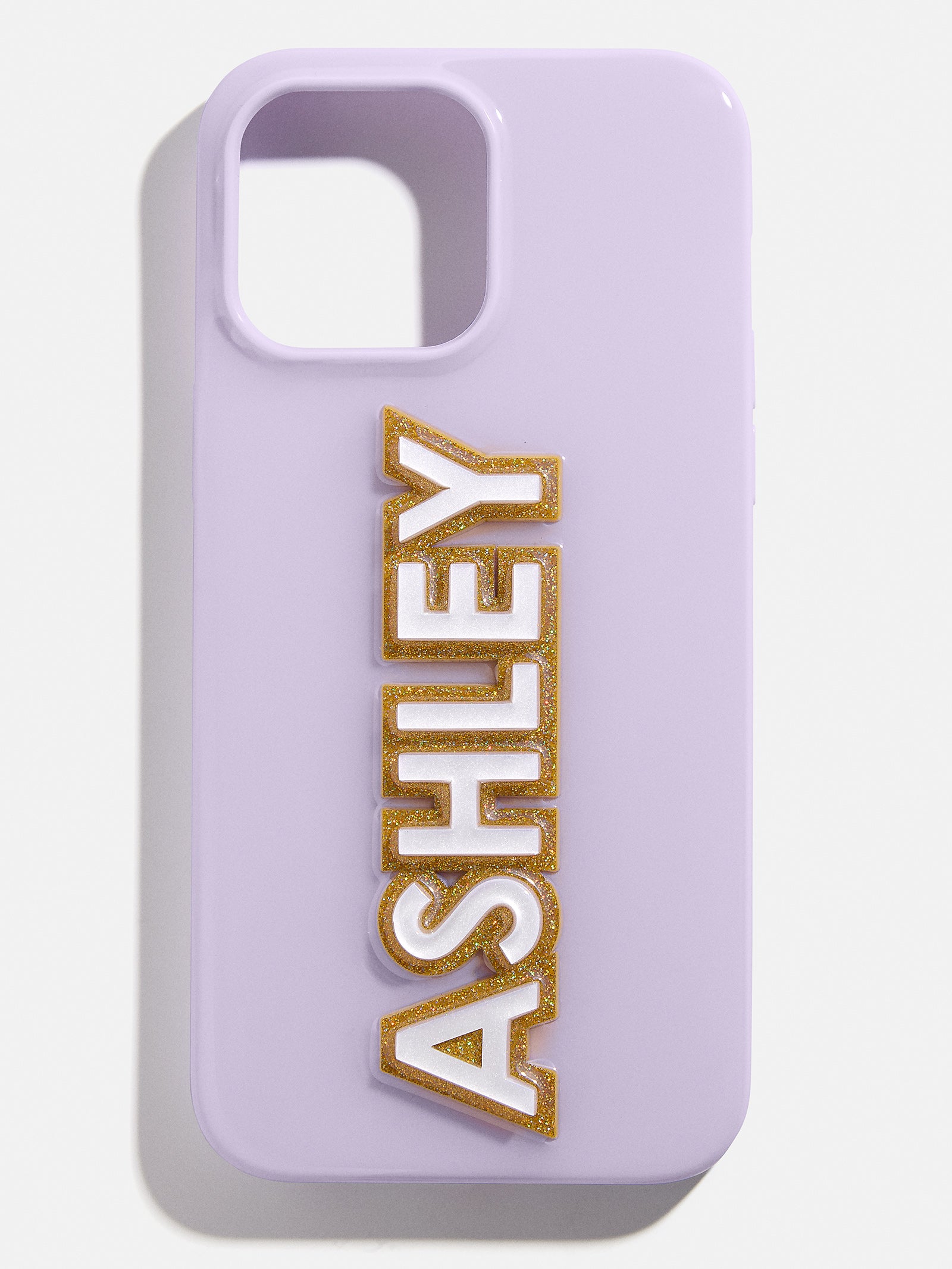 Block Font Custom iPhone Case - Lilac/White