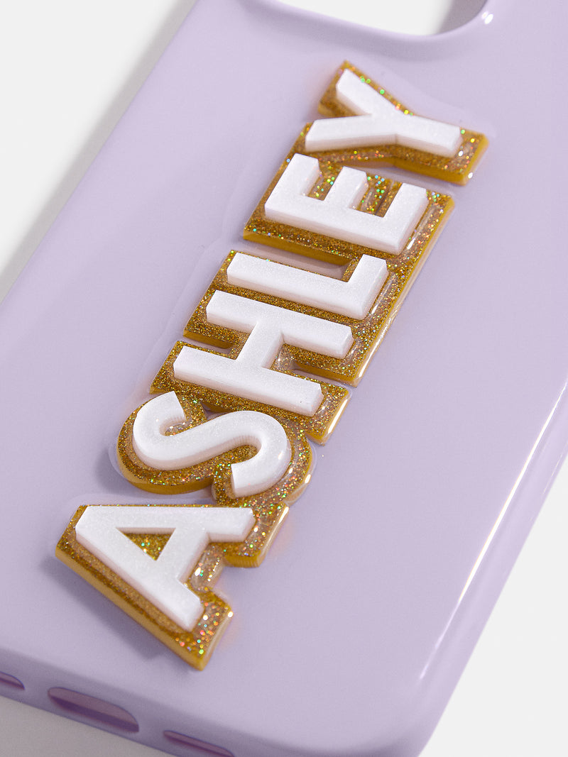 BaubleBar Block Font Custom iPhone Case - Lilac/White - 
    Customizable Phone Case
  
