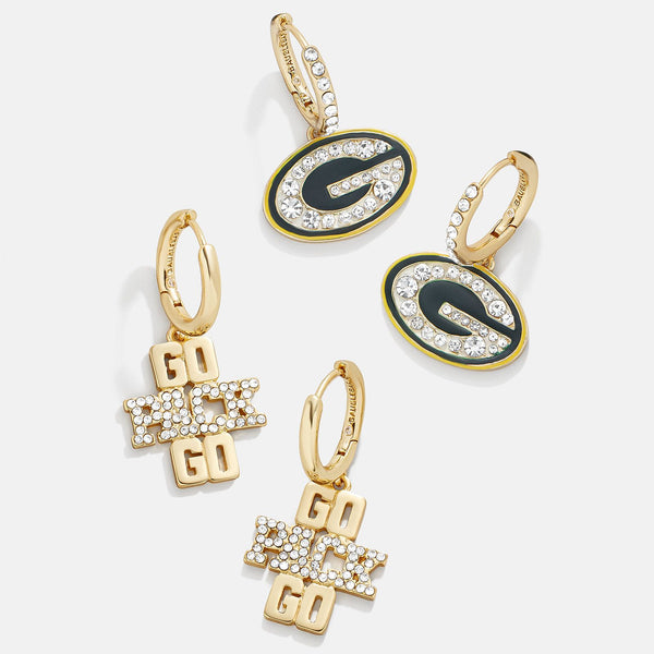 Baublebar Green Bay Packers Ornament Earrings Yellow