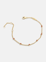 BaubleBar Yasmine 18K Birthstone Bracelet - Garnet - 
    18K Gold Plated Sterling Silver, Cubic Zirconia stones
  
