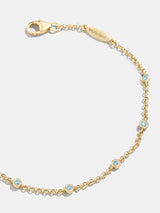 BaubleBar Yasmine 18K Birthstone Bracelet - Aquamarine - 
    Ends Tonight: Enjoy 25% Off
  
