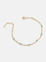 BaubleBar Yasmine 18K Birthstone Bracelet - Blue Zircon - 
    Ends Tonight: Enjoy 25% Off
  
