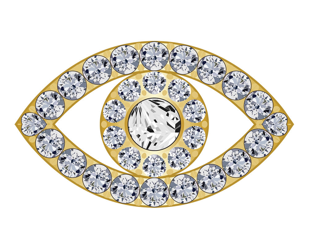 Evil Eye Icon - Pavé Gold