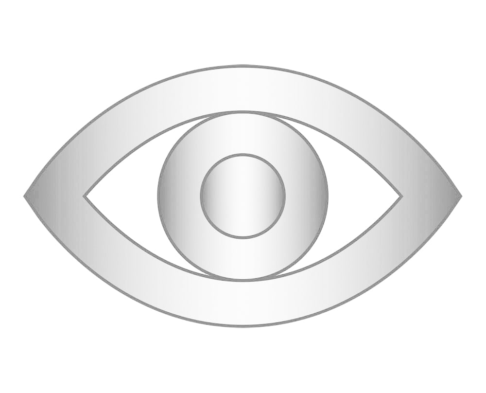 Evil Eye Icon - Silver