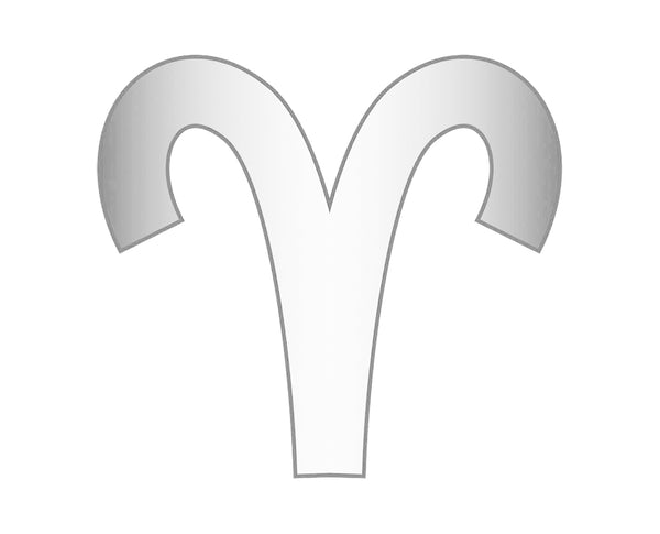 Aries Zodiac Icon - Silver