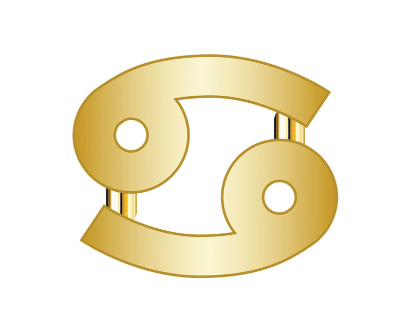 Cancer Zodiac Icon - Gold