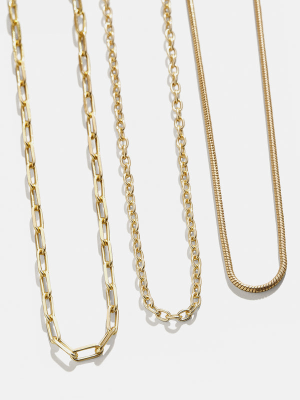 Cluster Charm Necklace Chain - Gold