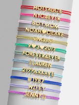 BaubleBar Custom Cord Bracelet - Light Blue - 
    Custom nameplate bracelet
  
