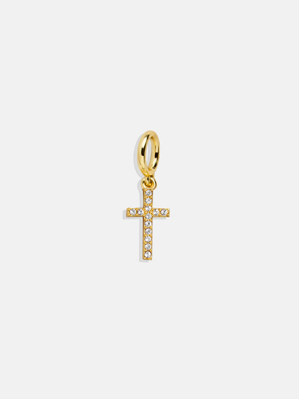 Pave Cross Cluster Charm