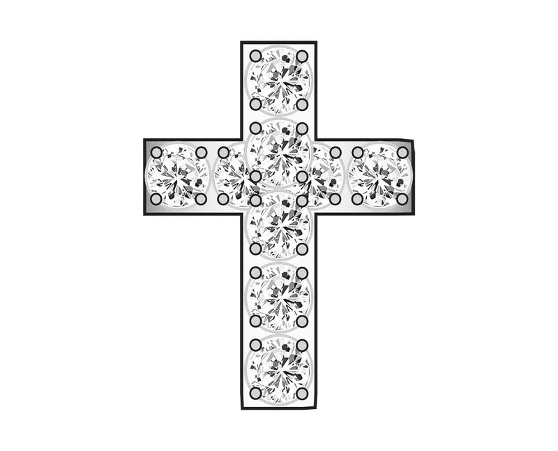 Cross Icon - Pavé Silver