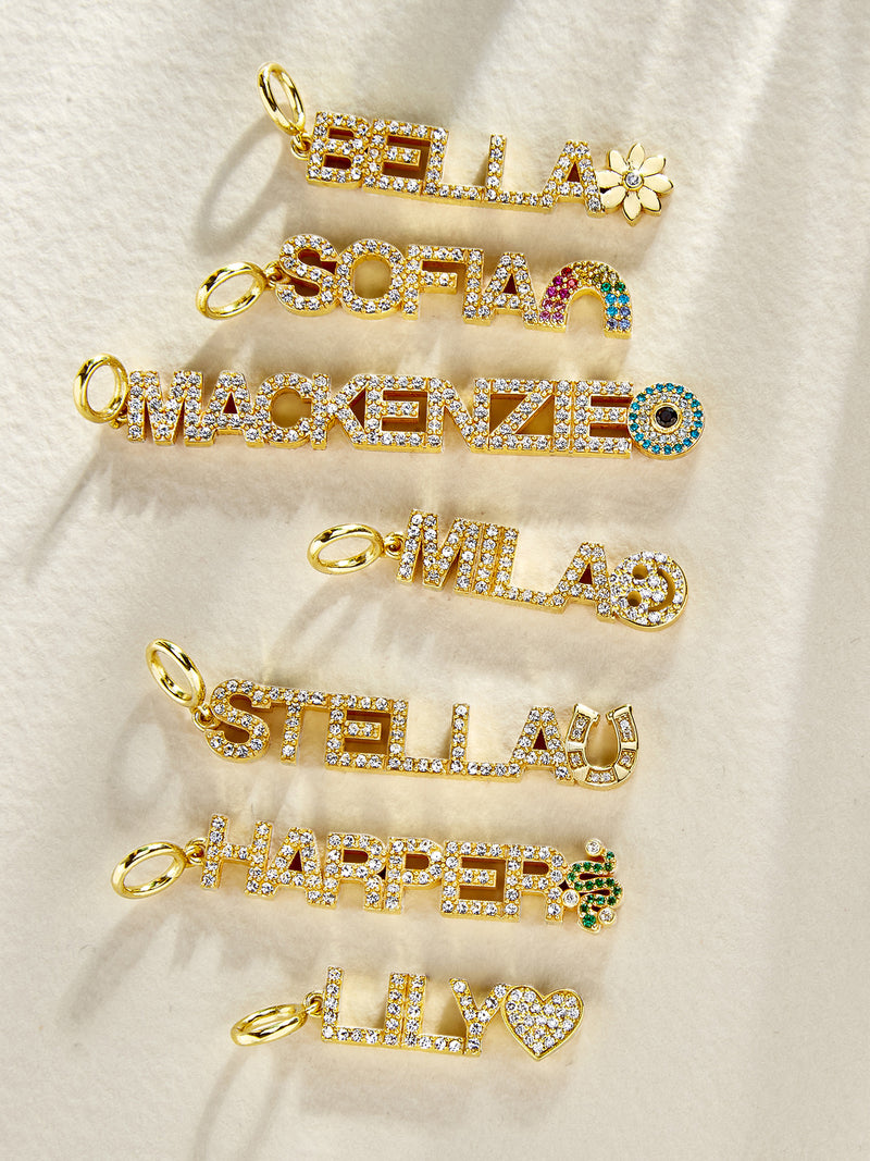 BaubleBar Custom Motif Block Nameplate Charm - Gold/Pavé - 
    Ends Tonight: Enjoy 20% Off
  
