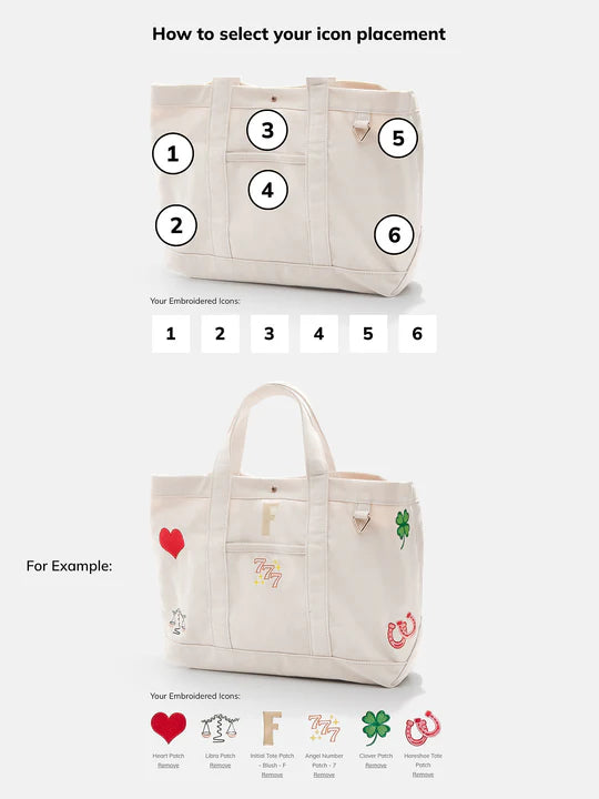 BaubleBar Beige - 
    Hand select 6 icons to personalize your tote
  
