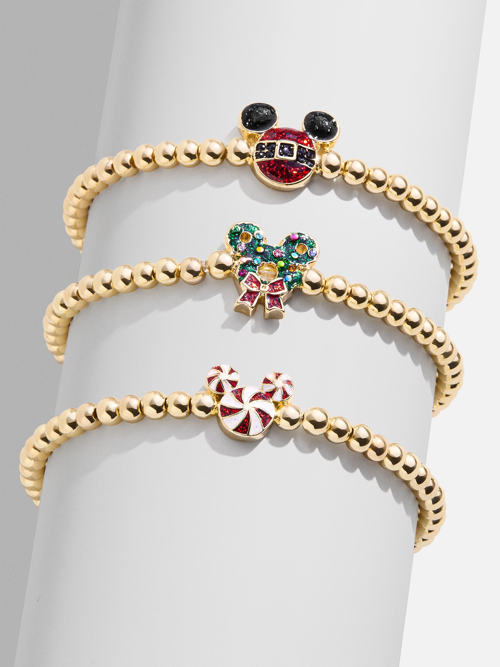 Disney Mickey Mouse Christmas Candy Cane Pisa Bracelet - Mickey Mouse Candy Cane