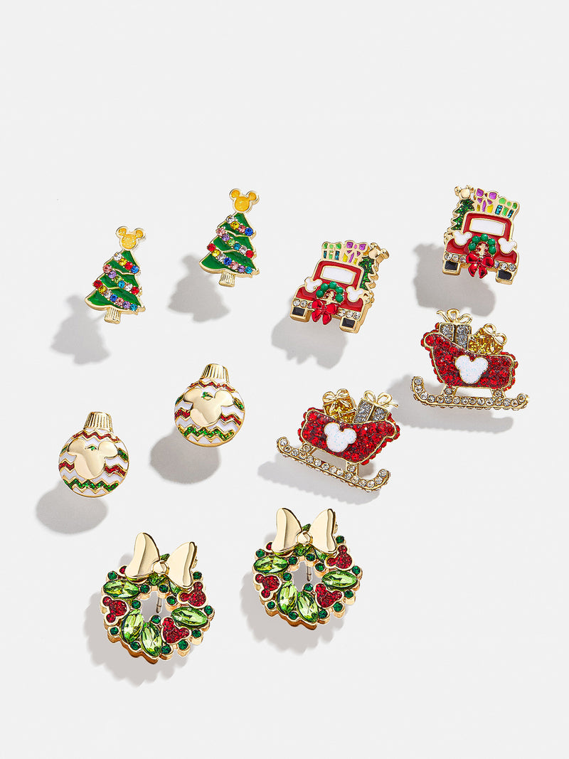 Mickey Mouse Disney Holiday Earrings - Mickey Mouse Wreath Studs – Disney  Christmas stud earrings - choose from seven different pairs – BaubleBar