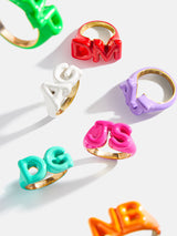 BaubleBar Double Initial Custom Block Ring - Hot Pink - 
    Get Gifting: Enjoy 20% Off
  
