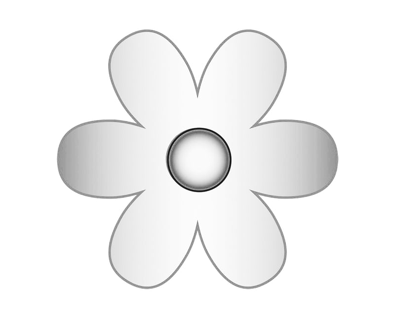 Flower Icon - Silver