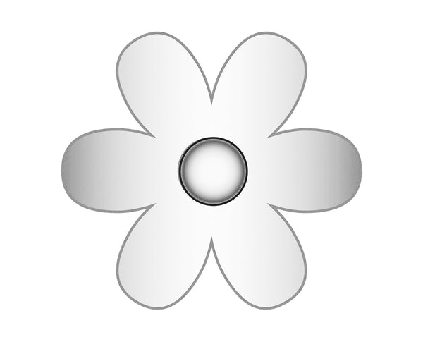 Flower Icon - Silver