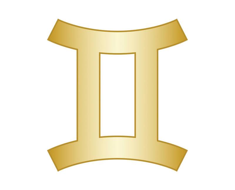 Gemini Zodiac Icon - Gold