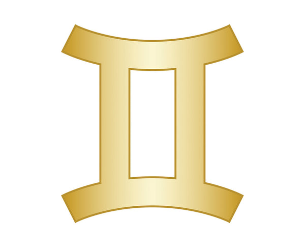 Gemini Zodiac Icon - Gold