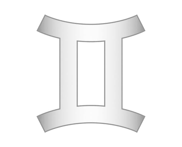 Gemini Zodiac Icon - Silver