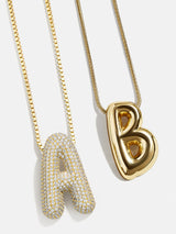 BaubleBar 18K Gold Bubble Initial Necklace - 18K Gold Plated Sterling Silver - 
    Limited Time: Enjoy 15% Off thru 1/21
  
