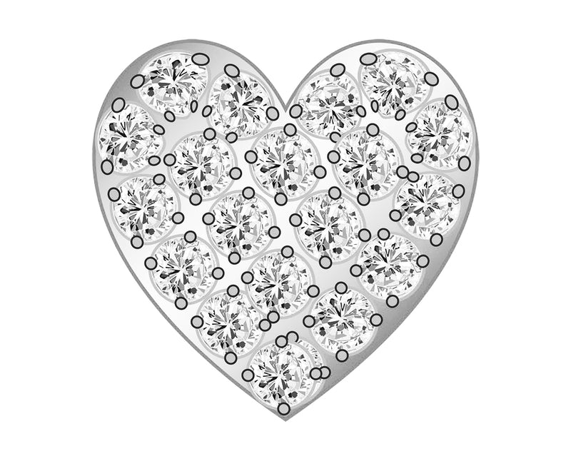 Heart Icon - Pavé Silver