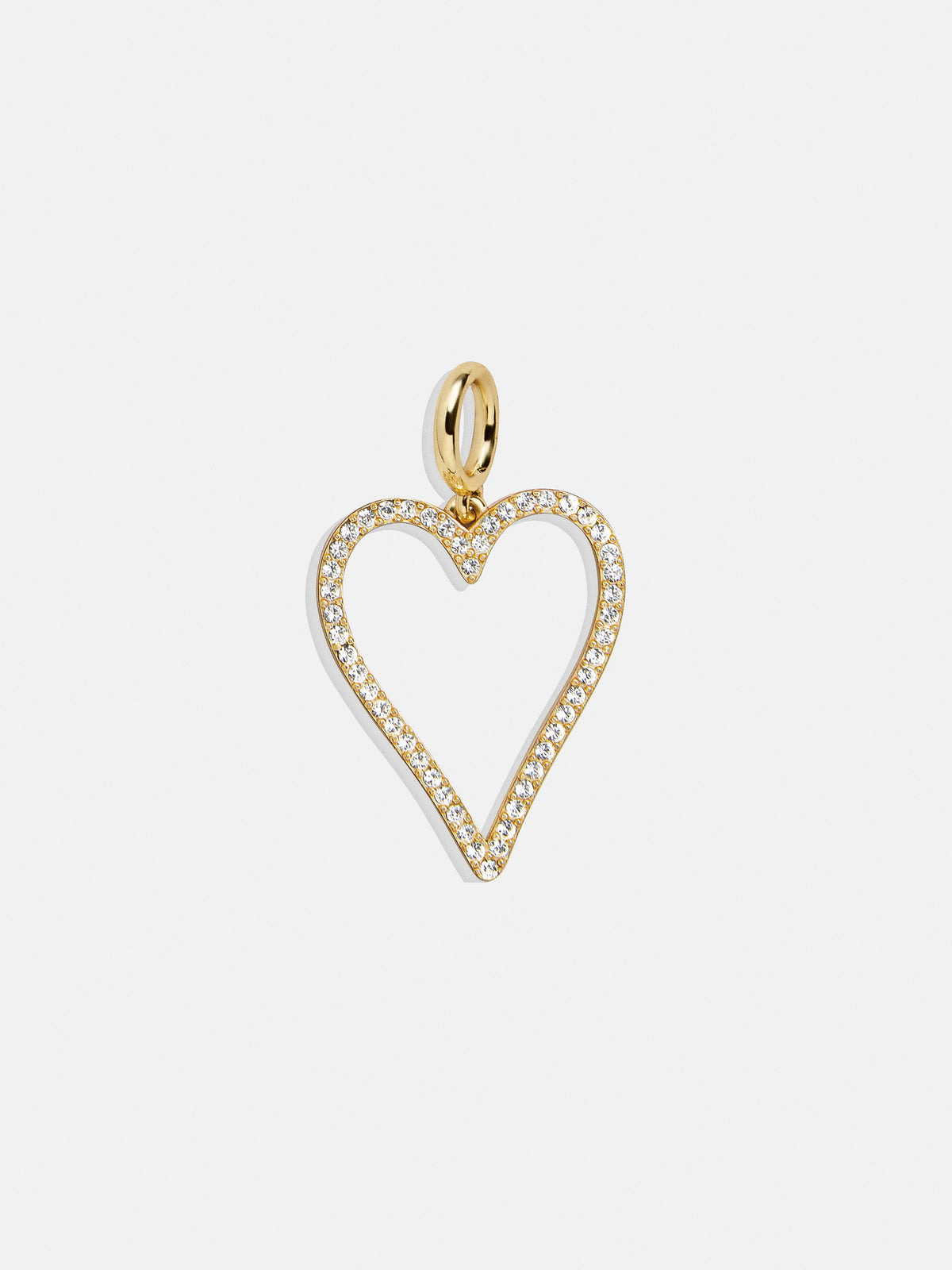 Heart Cluster Charm - Heart Pave Outline