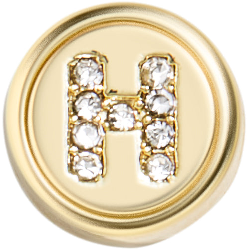 Round Hinge Letter Bead - H