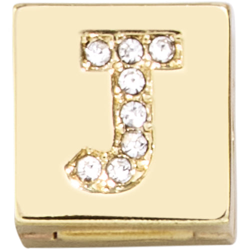 Square Hinge Letter Bead - J